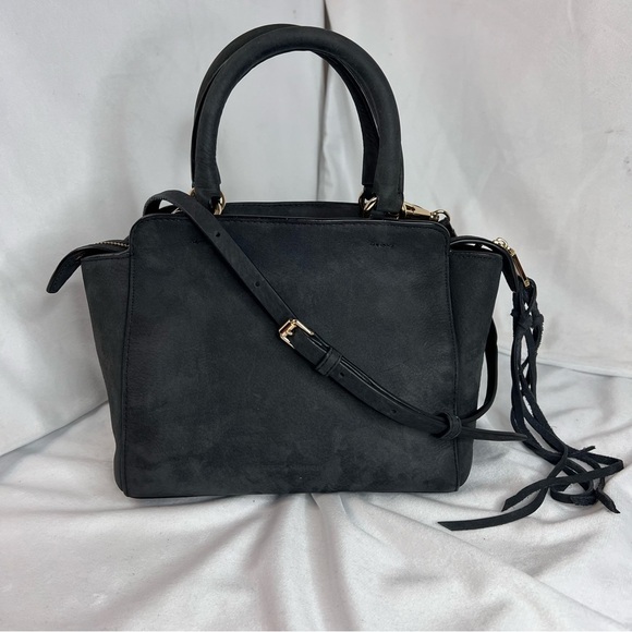 REBECCA MINKOFF Mini Avery Black SuedeTote EUC - Picture 2 of 15